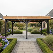 Douglas overkapping IJssel XXL2 | zwart douglas | 547x405 cm