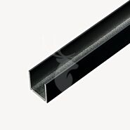 Aluminium U-profiel velufence | Zwart RAL9005 | 2,4x200 cm