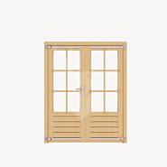 Douglas dubbele glasdeur | groot raam | verzinkt beslag