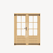 Douglas dubbele glasdeur | groot raam | zwart beslag