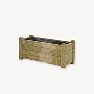 Houten bloembak | rechthoek | 40x100 cm