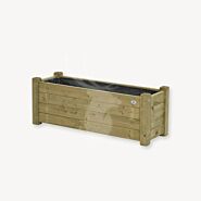 Houten bloembak | rechthoek | 40x120 cm