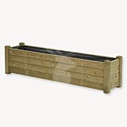 Houten bloembak | rechthoek | 40x180 cm