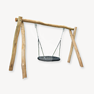 Nestschommel met houten frame