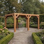 Douglas overkapping Vecht XL1 | douglas bruin geïmpregneerd | 457x350 cm