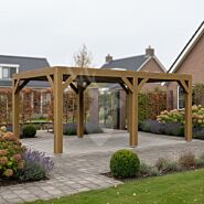 Douglas overkapping Vecht XL2 | douglas groen geïmpregneerd | 557x350 cm