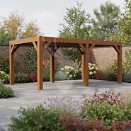 Douglas overkapping Vecht XL2 | douglas bruin geïmpregneerd | 557x350 cm