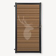 Tuindeur composiet Velufence | teak brown