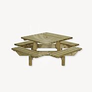 Vierkante picknicktafel