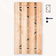 Tuindeur Solide douglas breed | gem. doorkijk | zwart frame