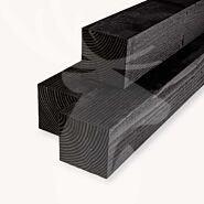 Douglas paal | ruw | zwart | 15x15 cm