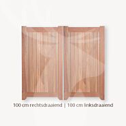 Dichte poort | Dubbele deuren | 100 cm | 100 cm