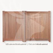 Dichte poort | Dubbele deuren | 125 cm | 150 cm