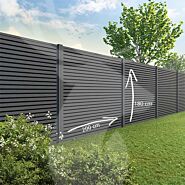 Tuinscherm Velufence triple | graphite black