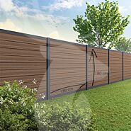 Tuinscherm Velufence | ipé brown | aluminium palen