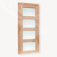 Tuinhuis deur melkglas