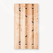 Tuindeur Solide douglas breed | gem. doorkijk | zwart frame