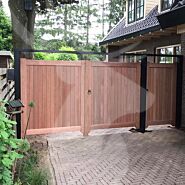 Dichte poort | Dubbele deuren | 150 cm | 150 cm