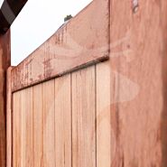 Dichte poort | Dubbele deuren | 125 cm | 100 cm