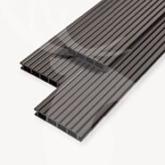 Composiet vlonderplank Duofuse | Ribbel | Graphite black | 16,2 cm
