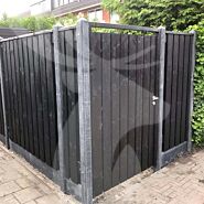 Tuindeur Solide zwart grenen geen doorkijk | verzinkt frame