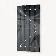 Tuindeur Solide zwart grenen gem. doorkijk | verzinkt frame