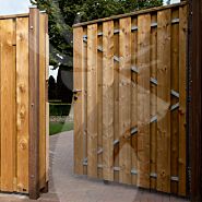 Tuindeur Solide vuren | gem. doorkijk | verzinkt frame
