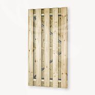 Tuindeur solide vuren | gem. doorkijk | zwart frame