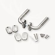Deurkruk aluminium | ovale rozet