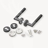 Deurkruk set tuindeur | ronde rozet
