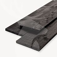Douglas plank | ruw | zwart | 2x20 cm