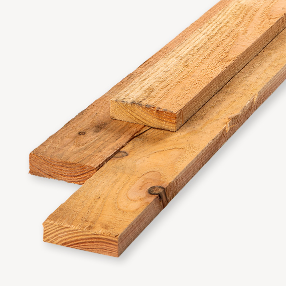 Douglas lat | ruw | blank | 2x7 cm