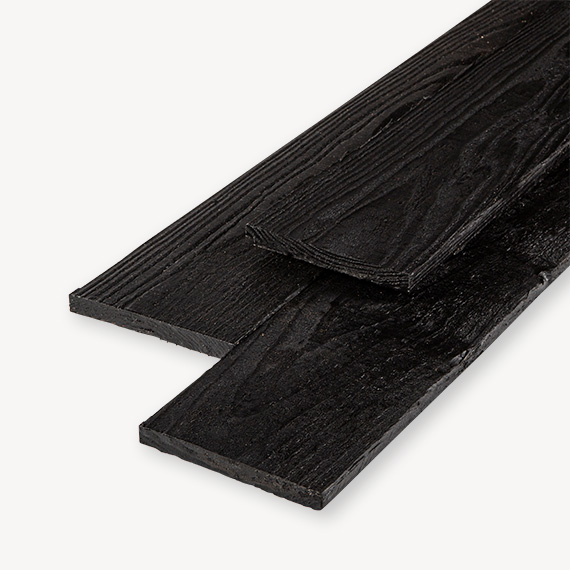 Douglas plank | ruw | zwart | 2x15 cm