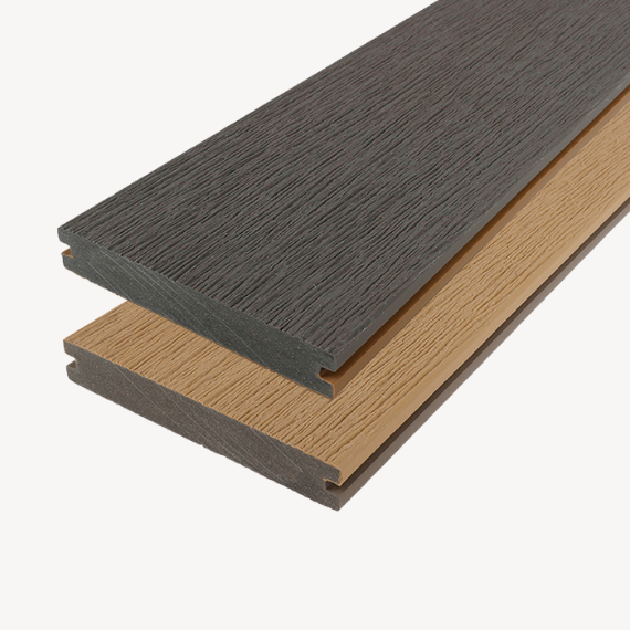 Fiberdeck vlonderplank Vintage | Lunar Grey/Cedar | 13,8 cm 