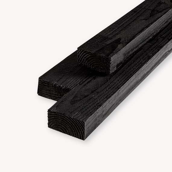 Douglas balk | ruw | zwart | 5x10 cm