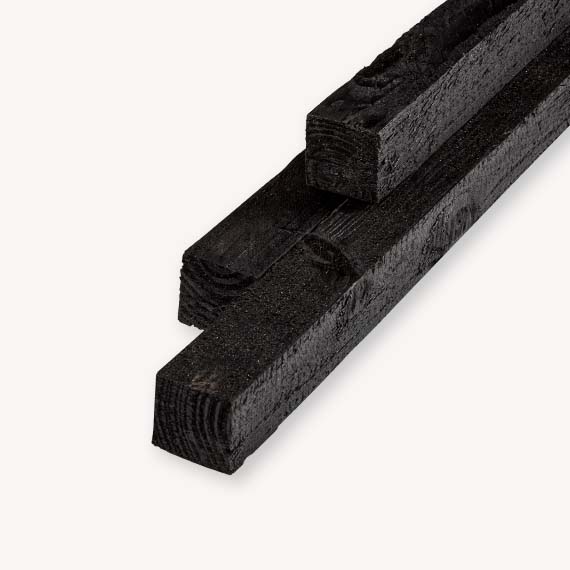Douglas balk | ruw | zwart | 5x5 cm