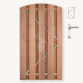 Toogdeur Solide hardhout | gem. doorkijk | verzinkt frame