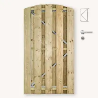 Toogdeur Solide grenen | gem. doorkijk | verzinkt frame