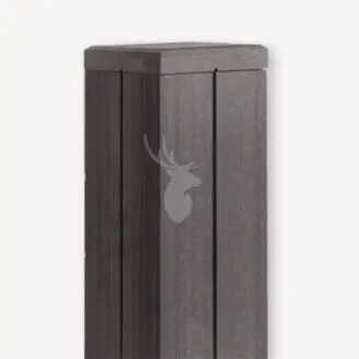 Duofuse composiet paal | 9x9 cm | graphite black