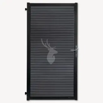 Tuindeur composiet Velufence | dark grey triple | zwart aluminium