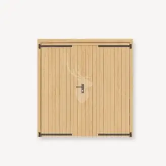 Douglas dubbele deur XL | zonder raam | zwart beslag