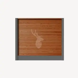 Betowood schutting | bruin geïmpregneerd douglas | quattro profiel