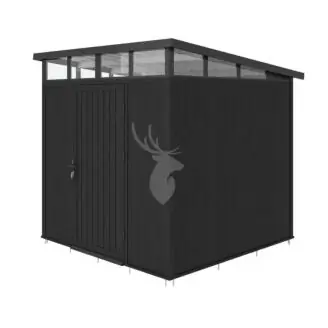 Composiet tuinberging met deur | zwart | 220x210x226,5 cm