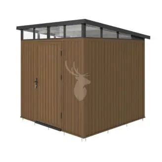 Composiet tuinberging met deur | bruin | 220x210x226,5 cm