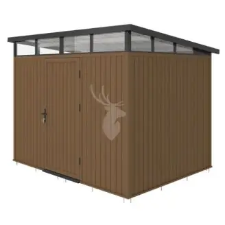 Composiet tuinberging met deur | bruin | 283x210x226,5 cm