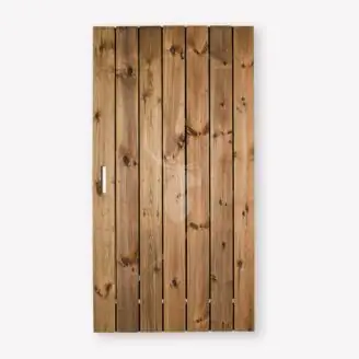 Tuindeur Privacy | bruin grenen | geen doorkijk | verzinkt frame