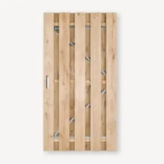 Tuindeur Solide eiken | gem. doorkijk | verzinkt frame