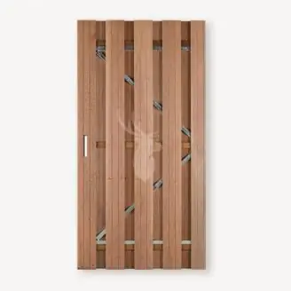 Tuindeur Solide hardhout | gem. doorkijk | verzinkt frame