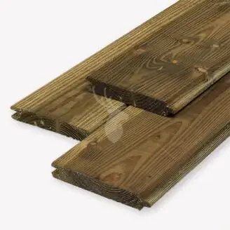 Douglas blokhutprofiel | groen geïmp. geschaafd | 2,8x19,5 cm