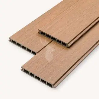 FSC100% Fiberdeck composiet rabatdeel | teak brown | 180 cm